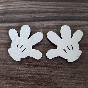 Aplique Mini Luva do Mickey 3cm 20 unidades MDF