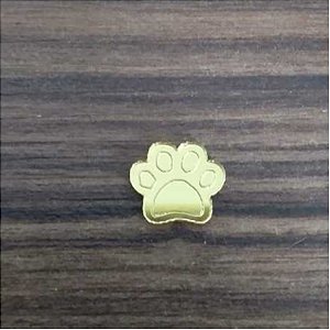 Aplique Mini Patinha Patrulha canina acrílico espelhado 30 unidades