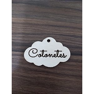 Aplique Nuvem 5cm personalizada MDF 10 unidades
