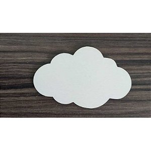 Aplique Nuvens Brancas 10cm 10 unidades MDF