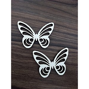 Aplique Recorte Borboleta 5cm Modelo 1 MDF 10 unidades