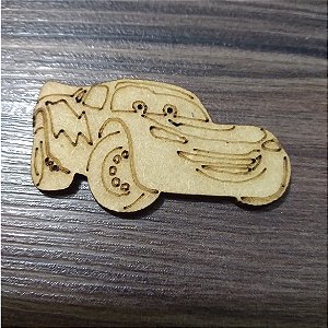 Aplique Relâmpago Macqueen Carros 5cm 10 unidades MDF