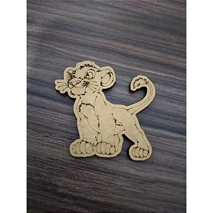Aplique Simba 5cm MDF 10 unidades