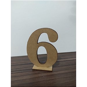 Apliques Números 10cm com base MDF 10 unidades