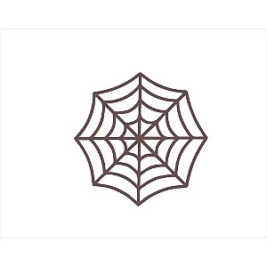 Apliques teia de aranha 10cm 10 unidades MDF