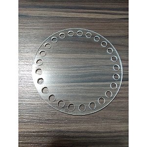 Base Circular Acrílico 10 cm para Crochê 4 unidades
