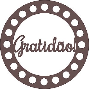 Base Mandala Gratidão 2 unidades 10 cm MDF para crochê
