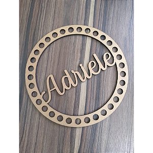 Base Mandala Nome 15cm 3 unidades MDF