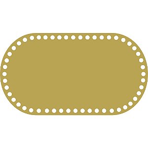 Base Oval MDF 15 x 27 cm para Crochê 1 unidade