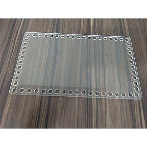 Base Retangular Acrílico 25 x 30 cm para Crochê 1 unidade