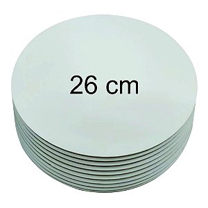 Cake Board Circular 26cm 5 unidades MDF