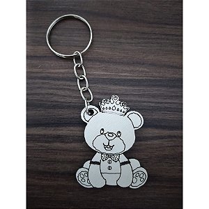 Chaveiro Urso Príncipe 10 unidades MDF