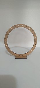 Mini Painel Disco Vazado com furos 12cm 5 unidades MDF