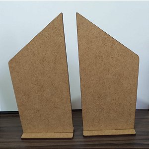 Mini Painel espelhado 7 x 15cm 10 unidades MDF