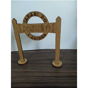 Mini Painel Safari 10 x 8cm personalizado MDF 5 unidades