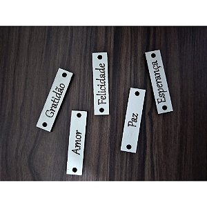 Tag Retangular 20 unidades MDF Branco