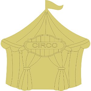 Tenda de Circo 5cm 10 unidades acrílico dourado