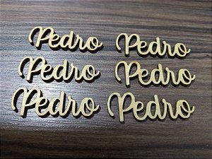 Aplique Nomes 8cm  10 unidades MDF