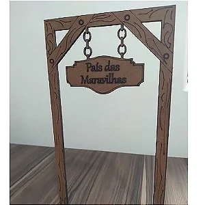 Mini painel com placa 14cm 1 unidade MDF