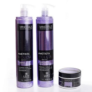 Kit Ametista Violeta Shampoo + Condicionador 2x1L + Máscara 250g Minerals