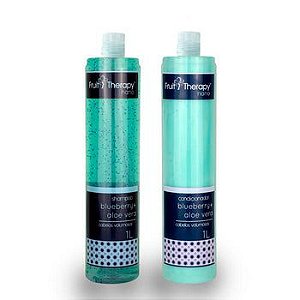 Blueberry e Aloe Vera Kit Shampoo + Condicionador Fruit Therapy Nano 2x1L Cabelo Volumoso