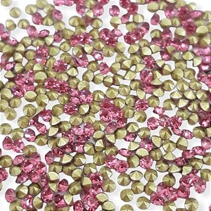 PEDRA DE STRASS ROSE CÔNICA PACOTE C/1.440 PEDRAS PP18/SS8.5