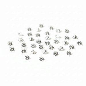 320 UNIDADES ZIRCÔNIA REDONDA CÚBICA CRISTAL 1mm
