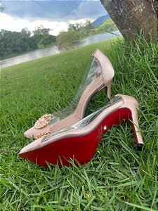 Scarpin Vinil red