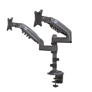 Suporte Articulado de Mesa com Pistão a Gás e Ajuste de Altura para 02 Monitores de 17 à 35 Polegadas - PIX PX-H160
