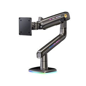 Suporte Articulado de Mesa RGB com MOLA MECÂNICA para Monitores de 27 à 60 Polegadas - NB F5