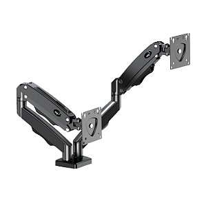 Suporte Articulado de Mesa com Pistão a Gás e Ajuste de Altura para 02 Monitores de 17 à 35 Polegadas 6ª Geração - ELG F160N