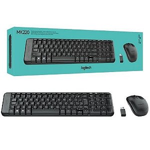 Combo Teclado e Mouse Sem fio MK220 - Logitech