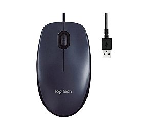 Mouse Com Fio M90 Preto - Logitech