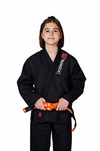 Kimono Infantil Jiu Jitsu Preto Koral Kids - Black Belt Store Jiu Jitsu