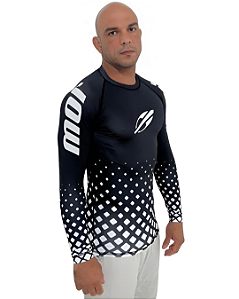 Rash Guard Jiu Jitsu Nogi Mormaii My Belt Unissex Preta com Branca