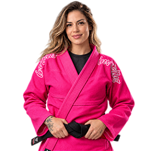 Kimono Rosa Pink Jiu Jitsu Feminino Invictus