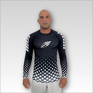 Rash Guard Jiu Jistu Mormaii - Preto com Branco