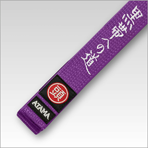 Faixa Jiu Jistu Bordada Premium Atama - Roxo