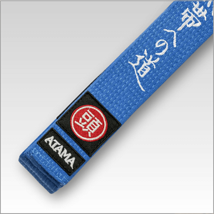 Faixa Jiu Jistu Bordada Premium Atama - Azul