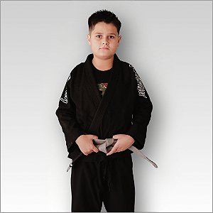 Kimono Preto Infantil  Invictus - Trançadinho