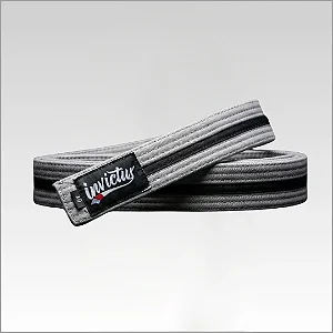 Faixa Cinza com Listra Preta Jiu Jitsu - Invictus