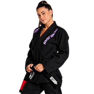 Kimono Preto Jiu Jitsu Feminino Ocean - Mormaii