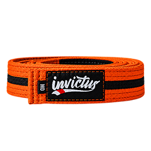Faixa Infantil Laranja com Listra Preta Jiu Jitsu - Invictus