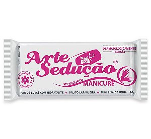 Kit Manicure Descartável Luva Creme Emoliente Palito Lixa