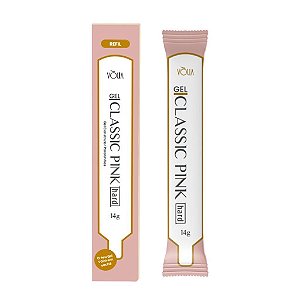 Gel Classic Pink Sachê Refil Alongamento de Unhas 14g, Vòlia