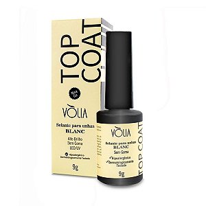 Top Coat Blanc Vòlia Selante para Unhas Alto Brilho 9g