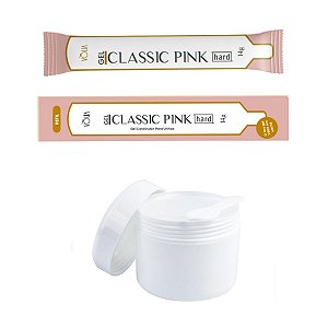 Sachê Gel Unhas Classic Pink Hard Vòlia + Pote Reutilizável