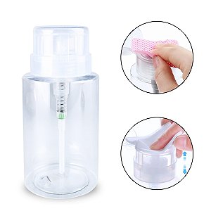 Dosador Porta Acetona e Cosméticos Pump Transparente 200 ml