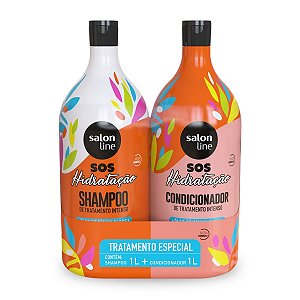 Kit Shampoo + Condicionador Sos Óleo de Rícino Salon Line 1L