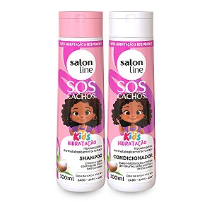 Kit Shampoo e Condicionador Sos Cachos Kids Salon Line 300ml